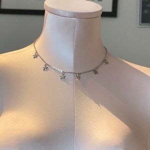 Stainless Steel Silver Star Choker Necklace